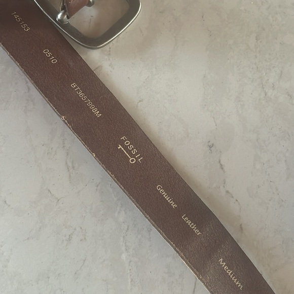 Fossil Embossed Leather Belt - Picture 3 of 4